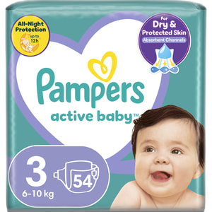 Подгузники для детей PAMPERS Active Baby Midi (Памперс Актив Бэби Миди) 3 от 6 до 10 кг 54 шт