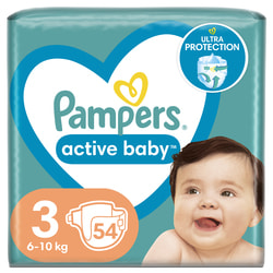 Подгузники для детей PAMPERS Active Baby Midi (Памперс Актив Бэби Миди) 3 от 6 до 10 кг 54 шт