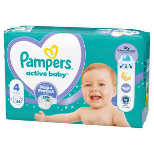 Підгузки для дітей PAMPERS Active Baby (Памперс Актив Бебі) Maxi (Максі) 4 від 9 до 14 кг 46 шт