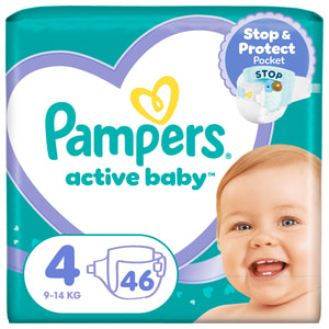 Підгузки для дітей PAMPERS Active Baby (Памперс Актив Бебі) Maxi (Максі) 4 від 9 до 14 кг 46 шт