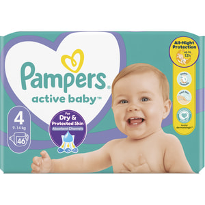 Подгузники для детей PAMPERS Active Baby (Памперс Актив Бэби) Maxi (Макси) 4 от 9 до 14 кг 46 шт