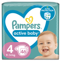 Підгузки для дітей PAMPERS Active Baby (Памперс Актив Бебі) Maxi (Максі) 4 від 9 до 14 кг 46 шт