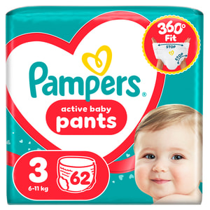 Подгузники-трусики для детей PAMPERS Pants (Памперс Пантс) Midi (Миди) 3 от 6 до 11 кг упаковка 62 шт