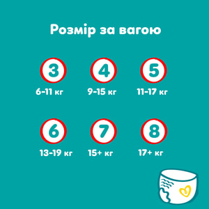 Подгузники-трусики для детей PAMPERS Pants (Памперс Пантс) Midi (Миди) 3 от 6 до 11 кг упаковка 62 шт