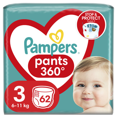 Подгузники-трусики для детей PAMPERS Pants (Памперс Пантс) Midi (Миди) 3 от 6 до 11 кг упаковка 62 шт
