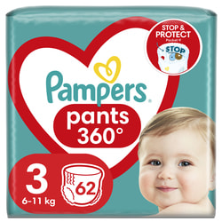 Подгузники-трусики для детей PAMPERS Pants (Памперс Пантс) Midi (Миди) 3 от 6 до 11 кг упаковка 62 шт