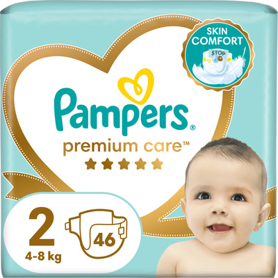 Подгузники для детей PAMPERS Premium Care (Памперс Премиум) Mini (мини) 2 от 4 до 8 кг 46 шт