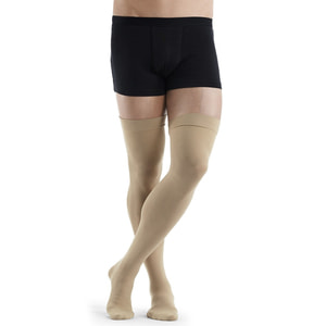 Панчохи компресійні з силіконовим фіксатором SIGVARIS (Сігваріс) PLUS Essential Classical артикул 19337 клас 2 з закритим миском бежеві розмір S short