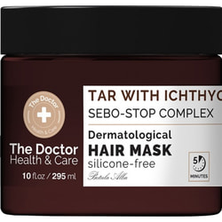 Маска для волос THE DOCTOR (Зе доктор) Health & Care Дерматологическая дегтярная с ихтиолом + комплекс себо-стоп 295 мл