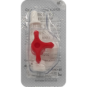 Кран 3-х ходовой для инфузионной терапии красный Юрия-Фарм 1 шт