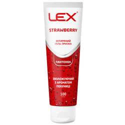 Гель-змазка лубрикант LEX (Лекс) Strawberry (Стравбері) зволожуюча з ароматом полуниці 100 мл