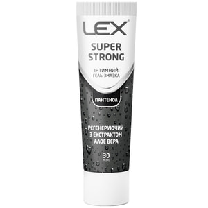 Гель-смазка лубрикант LEX (Лекс) Super Strong (Супер Стронг) Алоэ вера регенерирующая 30 мл