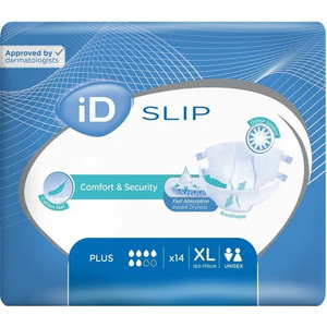 Підгузки для дорослих ID Slip plus (Айді сліп плюс) розмір XL дихаючі 14 шт