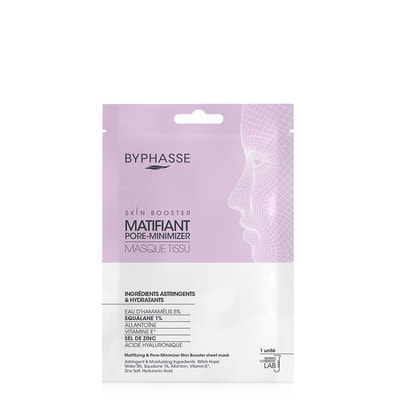 Маска-бустер для обличчя BYPHASSE (Біфаз) тканинна для звуження пор матуюча 18 мл