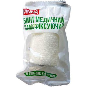 Бинт медицинский самофиксирующий Pinna (Пинна) размер 6 см х 4 м в ассортименте разных цветов 1 шт