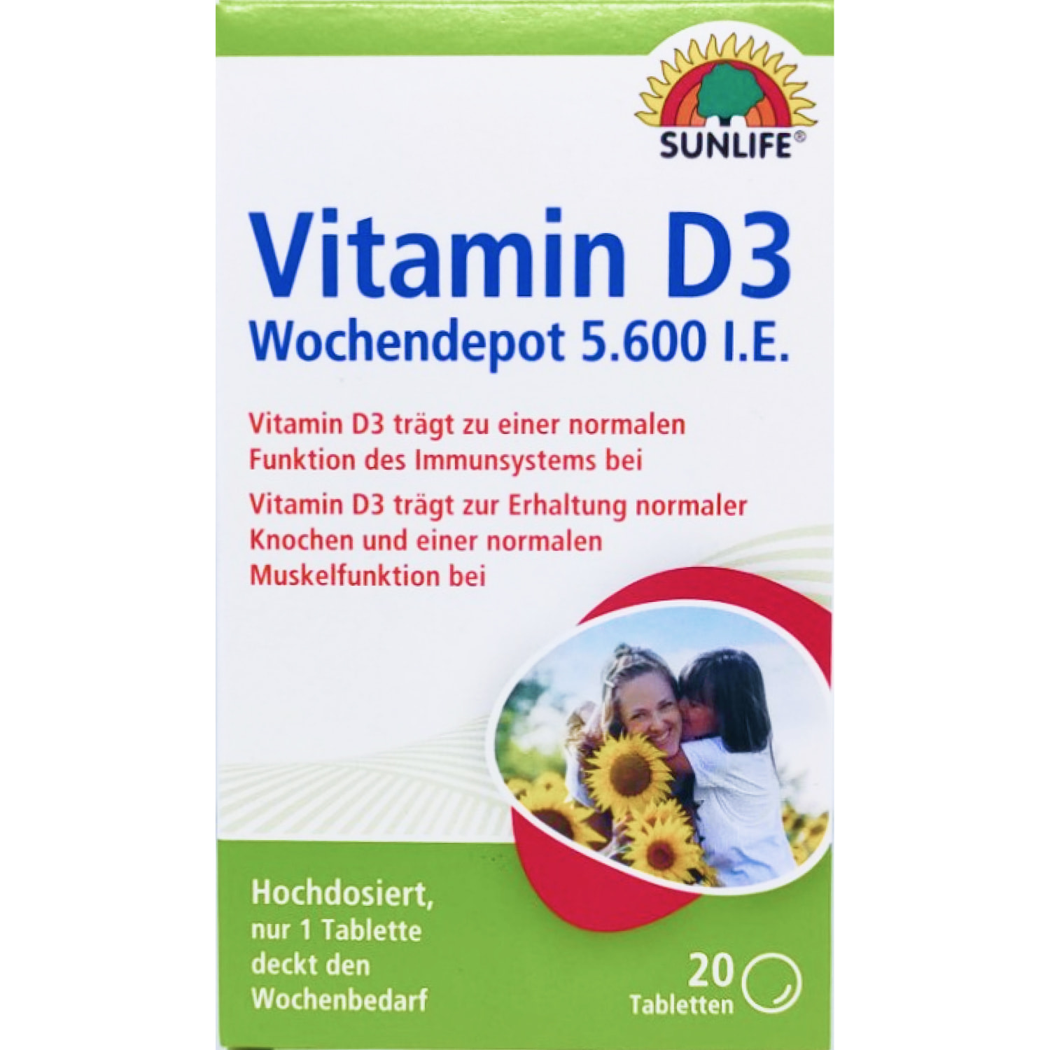 Купити Вітаміни SUNLIFE (Санлайф) Vitamin D3 5600 I.E. таблетки 20 шт