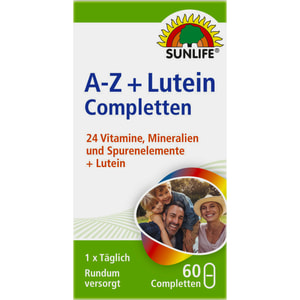 Вітаміни SUNLIFE (Санлайф) A-Z + Lutein Completten A-Z + Лютеїн каплети 60 шт