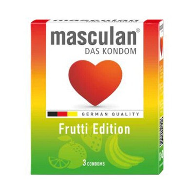 Презервативы латексные MASCULAN (Маскулан) Frutti Edition цветные ароматизированные 3 шт