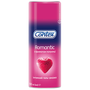 Интимный гель-смазка CONTEX (Контекс) Romantic (Романтик) с ароматим клубники (лубрикант) 100 мл NEW