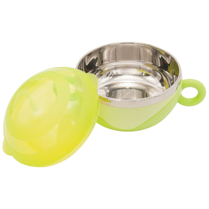 Тарелка детская BABY TEAM (Беби Тим) артикул 6092 с крышкой и ручками глубокая из нержавеющей стали с 10-ти месяцев