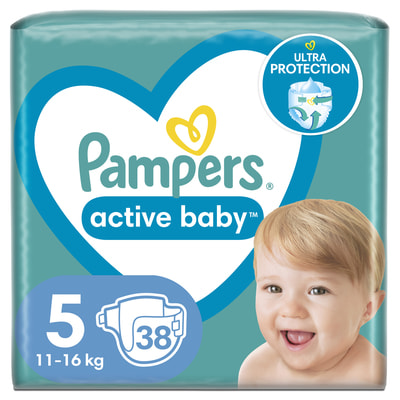 Подгузники для детей PAMPERS Active Baby (Памперс Актив Бэби) 5 от 11 до 16 кг 38 шт