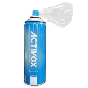 Інгалятор кисневий портативний рекреаційний ACTIVOX (Активокс) у термоусадочній упаковці, з концентрацією кисню 99 % 8 л модель AR-001