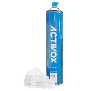 Інгалятор кисневий портативний рекреаційний ACTIVOX (Активокс) у термоусадочній упаковці, з концентрацією кисню 99 % 12 л модель AR-001A