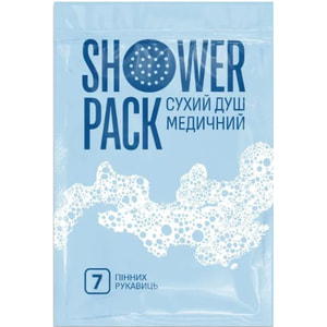 Душ сухий медичний ShowerPack (ШуерПак) руавиці пінні 7 шт