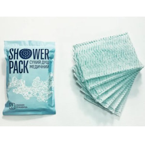 Душ сухий медичний ShowerPack (ШуерПак) руавиці пінні 7 шт