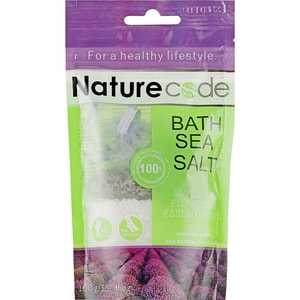 Соль морская для ванн NATURE CODE (Натур Код) с цветками лаванды и эфирным маслом 100 г