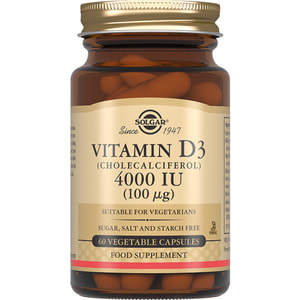 Витамин Д3 SOLGAR (Солгар) капсулы по 4000 МЕ флакон 60 шт