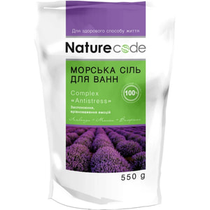 Соль морская для ванн NATURE CODE (Натур Код) AntiStress 550 г