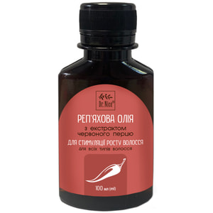 Масло репейное для стимуляции роста волос DR.NICE (Доктор Найс) с экстрактом красного перца 100 мл