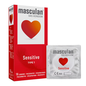 Презервативы латексные MASCULAN (Маскулан) Sensitive нежные 10 шт
