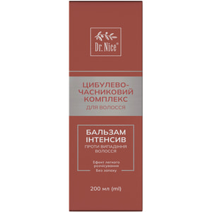 Бальзам Інтенсив для волосся DR.NICE (Доктор Найс) Цибулево-часниковий комплекс 200 мл