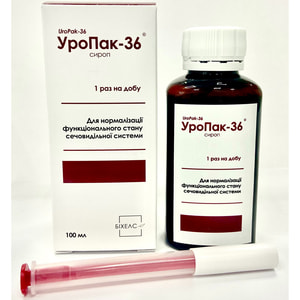 Уропак-36 сироп для нормализации функционального состояния мочевыделительной системы флакон 100 мл