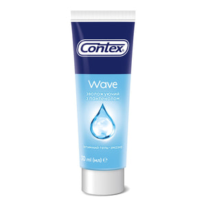 Интимный гель-смазка CONTEX (Контекс) Wave (Вейв) увлажняющий с пантенолом (лубрикант) 30 мл NEW