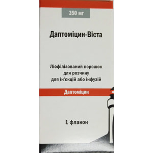 Даптомицин-Виста лиоф. д/р-ра д/ин. и инф. 350мг фл. №1