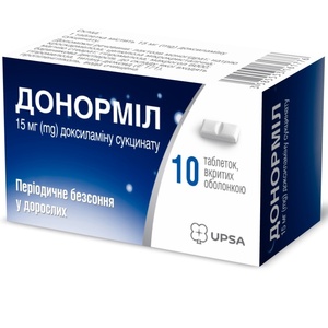 Донорміл табл. в/о 15мг №10