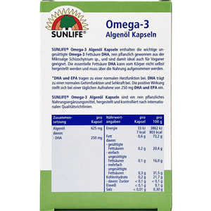 Витамины SUNLIFE (Санлайф) Omega-3 (Омега-3) Kapseln капсулы 30 шт