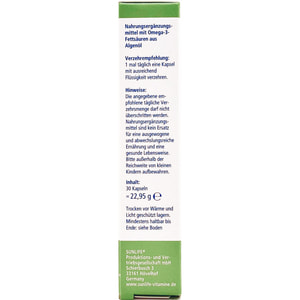 Витамины SUNLIFE (Санлайф) Omega-3 (Омега-3) Kapseln капсулы 30 шт