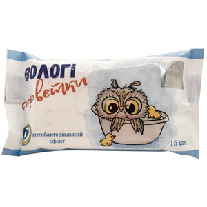 Салфетки влажные DR.NICE (Доктор Найс) Антибактериальный эффект 15 шт