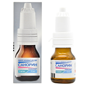 Санорин капли назал. р-р 1мг/мл фл. 10мл