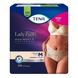 Трусы урологические для женщин TENA (Тена) Lady Pants Plus Medium (Леди Пентс Плюс Медиум) Creme бежевые 9 шт