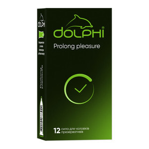 Презервативы латексные DOLPHI (Долфи) Prolong pleasure с пролонгирующим эффектом 12 шт
