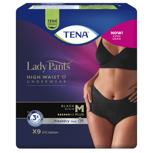Трусы урологические для женщин TENA (Тена) Lady Pants Plus Medium (Леди Пентс Плюс Медиум) Black черные 9 шт