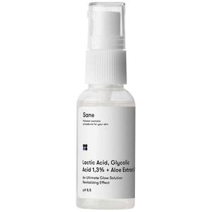 Сыворотка для лица SANE (Сейн) с молочной и гликолевой кислотой + экстракт алоэ 3% 30 мл