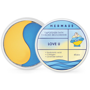 Патчи под глаза MERMADE (Мермейд) лимитированные гидрогелевые Love U 60 шт