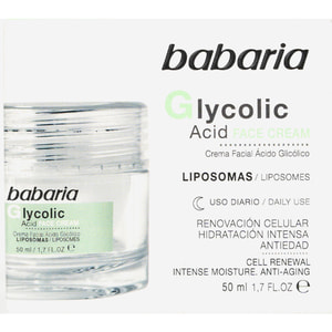 Крем для обличчя BABARIA (Бабарія) з гліколевою кислотою регенеруючий 50 мл