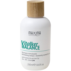 Шампунь для волосся MAXIMA (Максіма) Vitalker для масного волосся з ефірними оліями та зеленою глиною нормалізуючий 250 мл